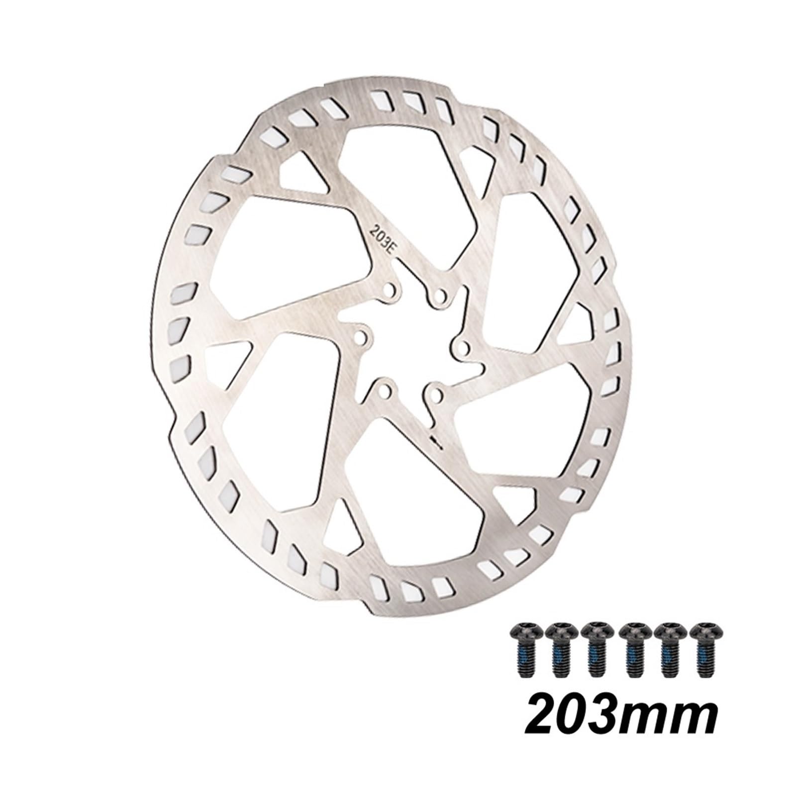 Tarcza Hamulcowa 2,3 Mm Z Grubym Bieżnikiem MTB, Rower Elektryczny, Motocykl, 140/160/180 Mm, 203 Mm, 220 Mm, 6 Śrub(1pcs 203mm)