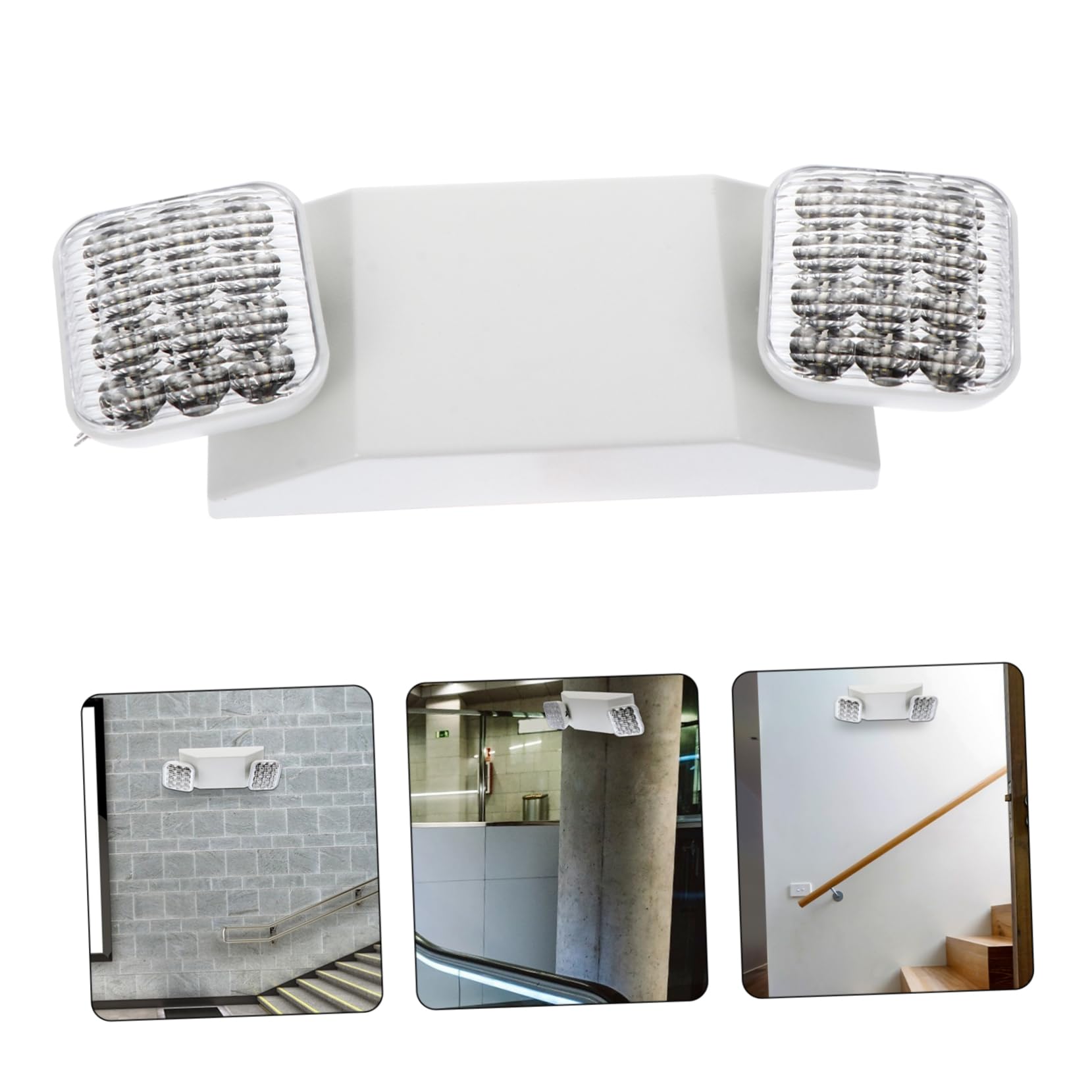 SEWACC Reliable Emergency Indicator Light Indoor Buildings Lamp SMD Double-Head Illumination Lamp