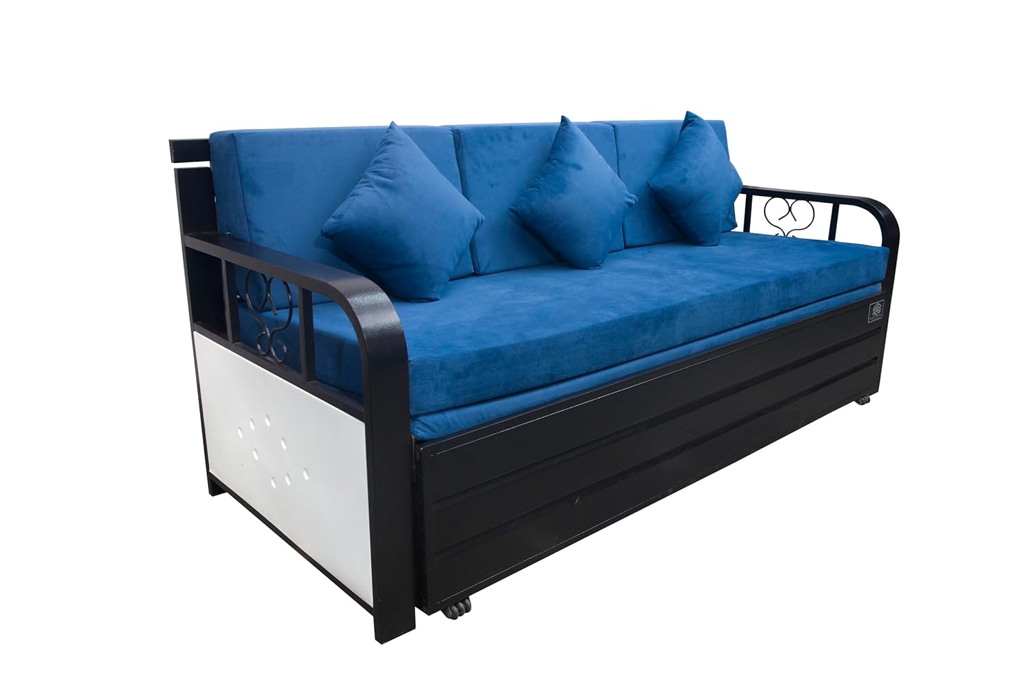SOFTSOUL Furniture Metal Sofa Cum Bed with Hydraulic Storage – (Texture Finish – Black) : Powder Coating (Single (6 X 4)) SOFTSOUL Furniture Metal Sofa Cum Bed with Hydraulic Storage – (Texture Finish – Black) : Powder Coating (Single (6 X 4))