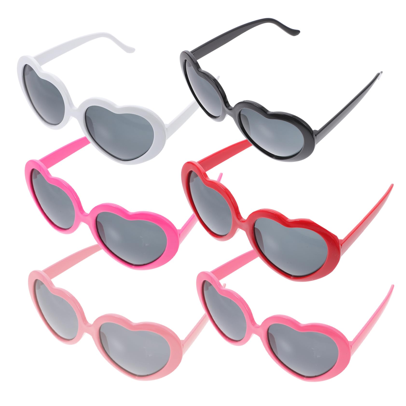 FRCOLOR Occhiali Da Sole Cuore Occhiali Alla Moda Arredamento Retrò Adorabili Occhiali Per Occhiali Trasparenti Per Accessorio Per Feste Pc