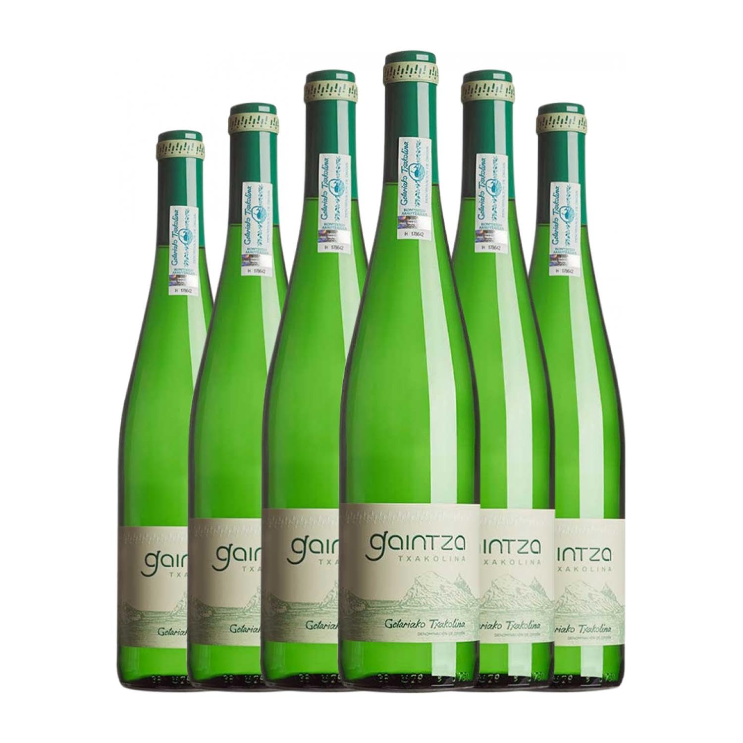 Gaintza Txacoli de Getaria Hondarribi Zuri Getariako Txakolina 75 cl Vino blanco (Caja de 6 Botellas de 75 cl)