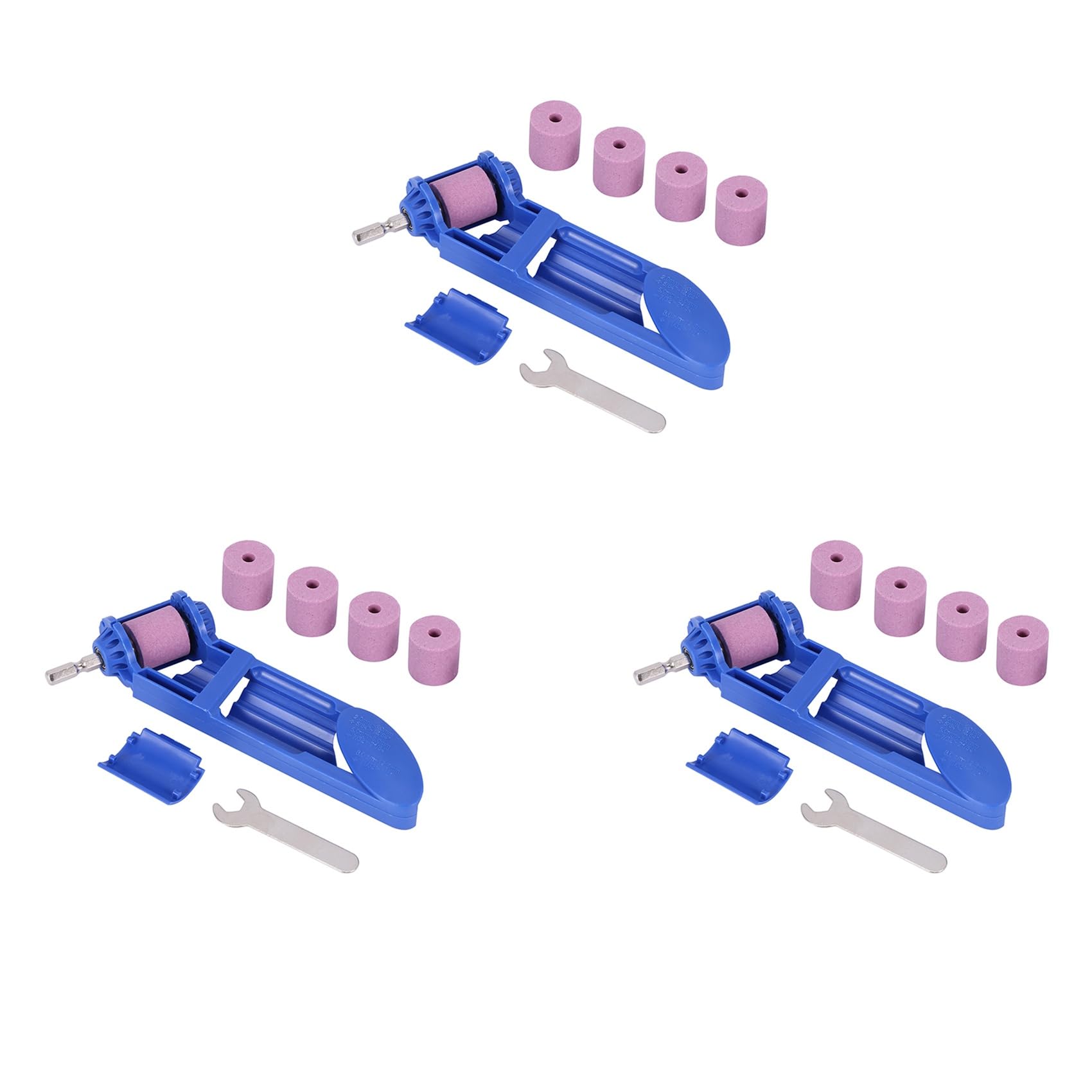 Jnchdghwa 3pcs 2-12.5mm Drill Bit Sharpener Corundum Grinding Wheel Tool Corundum Resisting Drill Polishing Grinder Wheel Tool