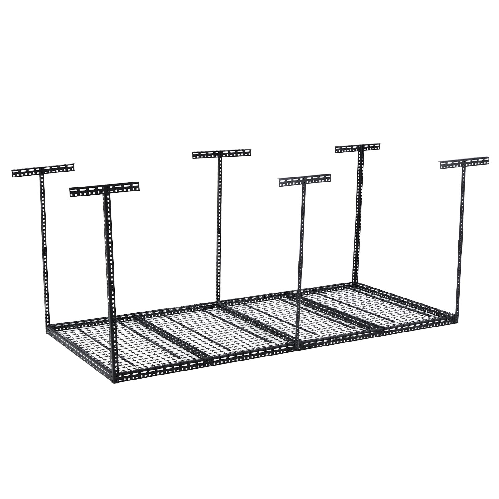Fasyou 4x8 Overhead Garage Storage Rack – Heavy Duty Metal Ceiling Shelving, Adjustable Organization System for Garage – 660lb Capacity, Easy Install, Space-Saving Overhead Storage