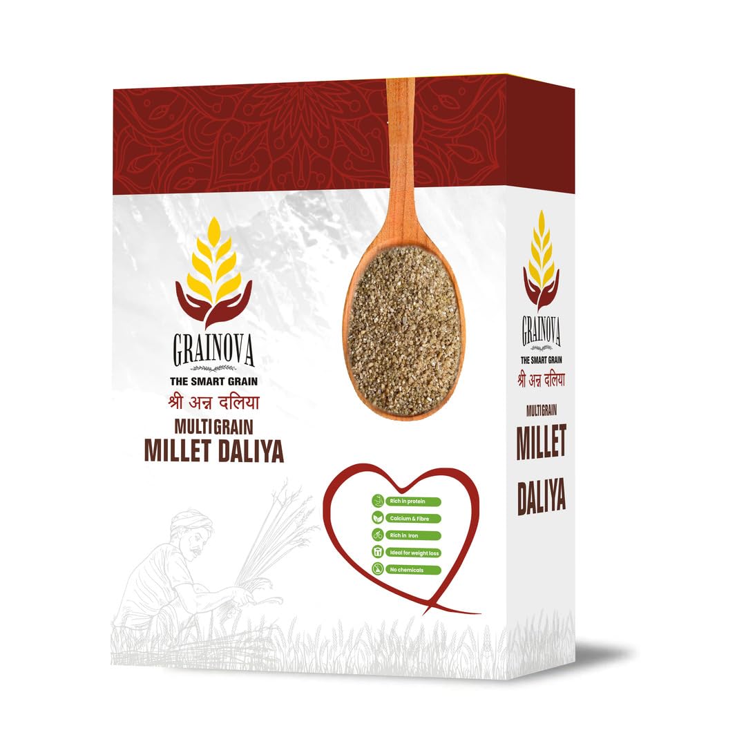 See full amazon price history chart for GRAINOVA 100% Natural Original Millet Dalia | Pure Multi millet Dalia | Healty Grains Fibre Rich, Millet Dalia- 1kg Millet Porridge | Cracked Pearl Millets | Grains Healthy alternative to regular Daliya GRAINOVA 100% Natural Original Millet Dalia | Pure Multi millet Dalia | Healty Grains Fibre Rich, Millet Dalia- 1kg Millet Porridge | Cracked Pearl Millets | Grains Healthy alternative to regular Daliya (B0CQNRVZBT) Amazon Price History, Amazon Price Tracker
