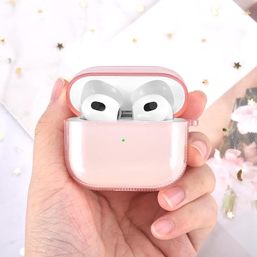 Miniatura 2 de KOREDA Funda compatible con AirPods 3 2021 de 3 generación, funda protectora transparente de TPU suave y transparente a prueba de golpes, diseñada