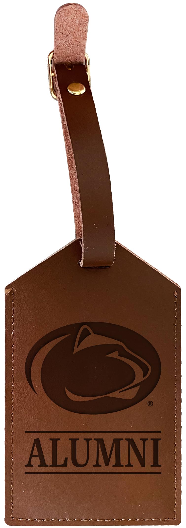 Penn State Nittany Lions - Etiqueta de equipaje de piel grabada con licencia oficial - Diseño de alumnos
