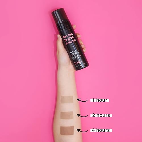 Miniatura 4 de b.tan Kit de autobronceador Insanely Dark  Too Tan Bundle  Mousse autobronceador con aplicador de manopla, curtidor sin sol de 1 hora, rápido, sin
