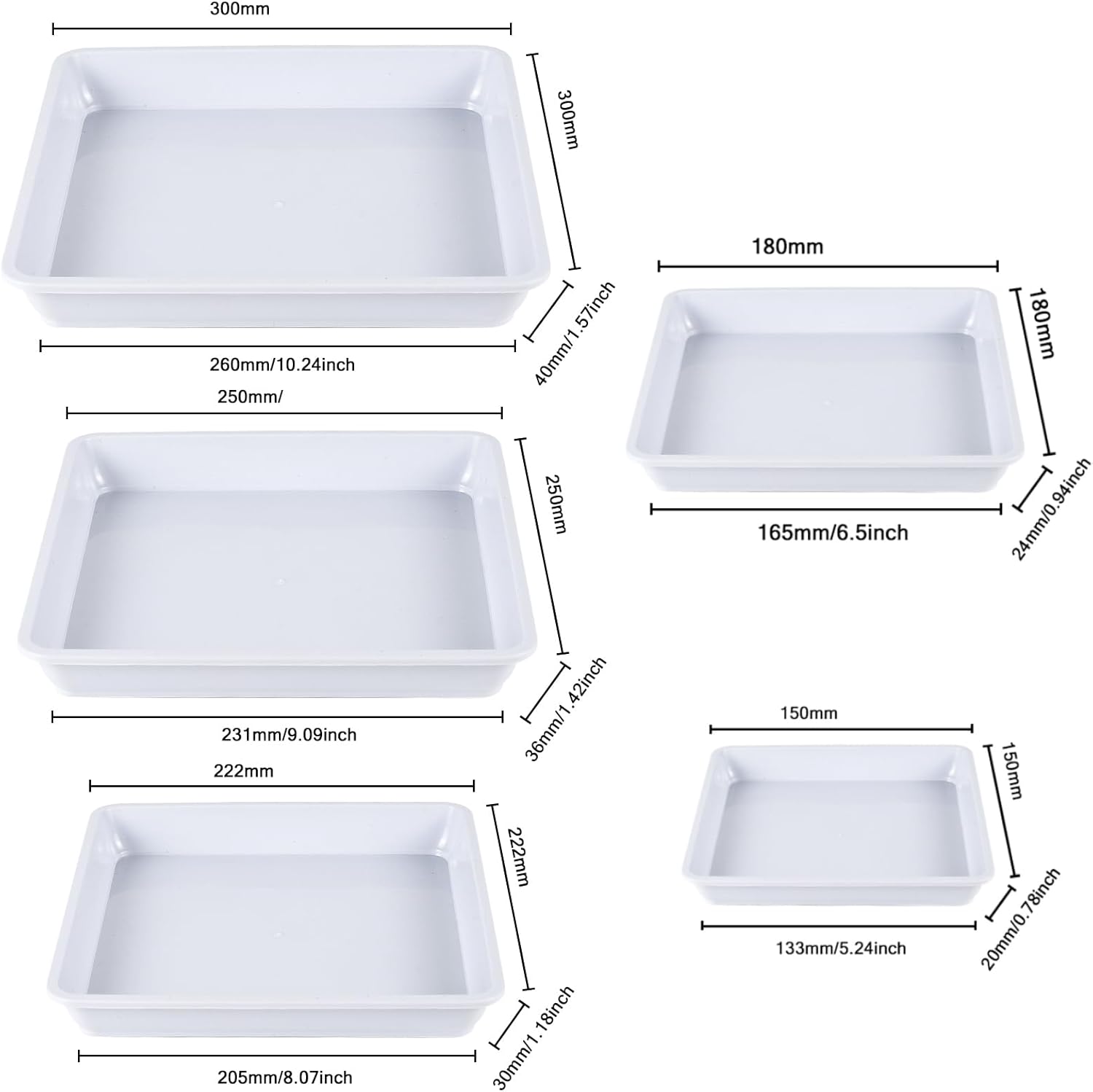 SagaSave 1Pack Resin Drip Trays Plant Saucers for Indoors Outdoor Plant, Thick Heavy Durable Sturdy Flower Pot Trays for Pots Planter, White-11.8"