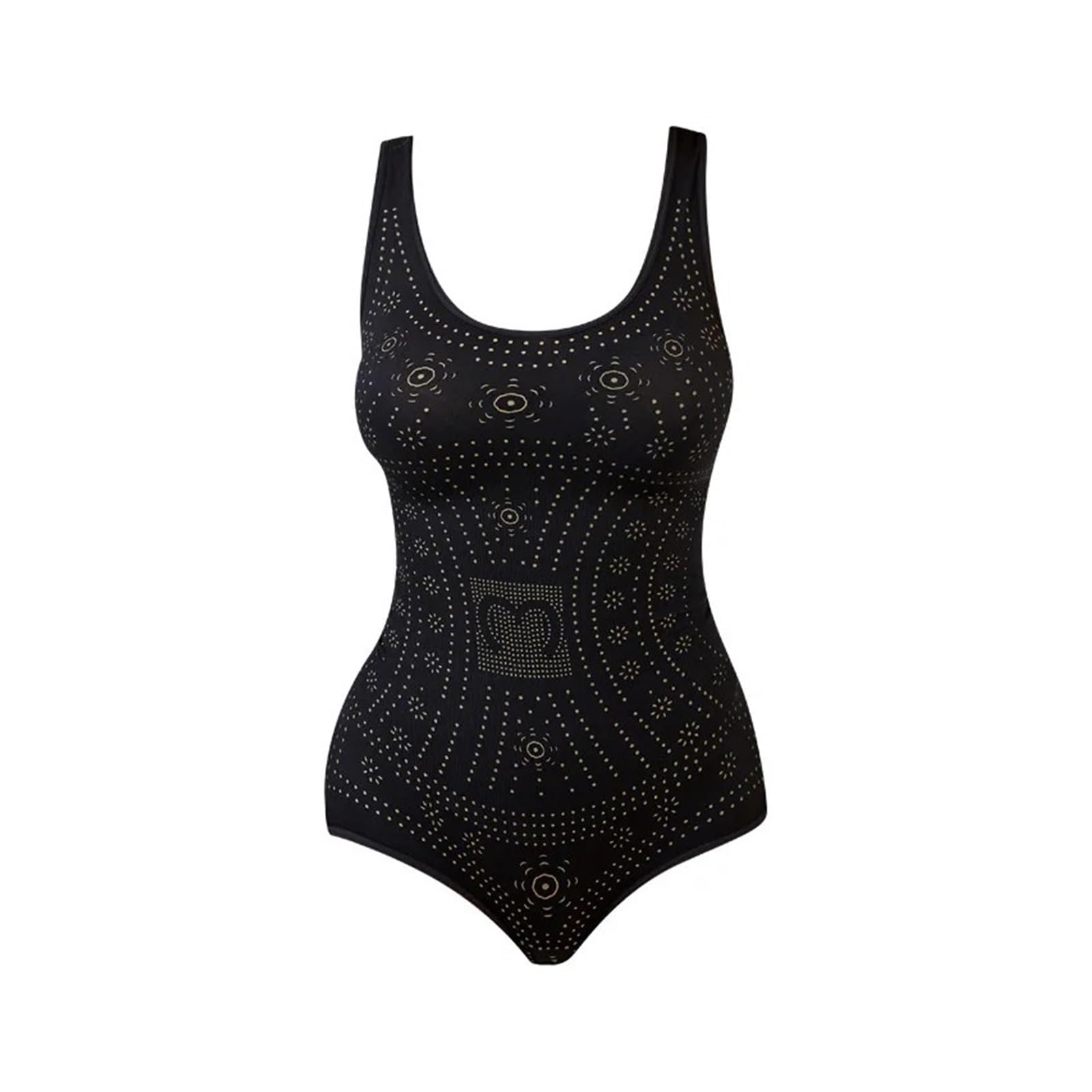GMGQJST Waist Trainer Plus Size Shapewear for Women Open Crotch Bodysuit Printed Slimming Underwear Postpartum Seamless Body Shaper Corset 5XL(Black,M-L)