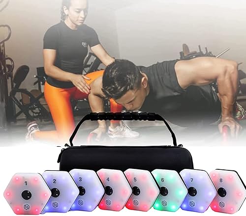 Speed Agility Training Reaction Lights Portable Agile Fitness Light Lights to Improve Speed Agility Thinking Concentration Exercise 6Lights (8lights)