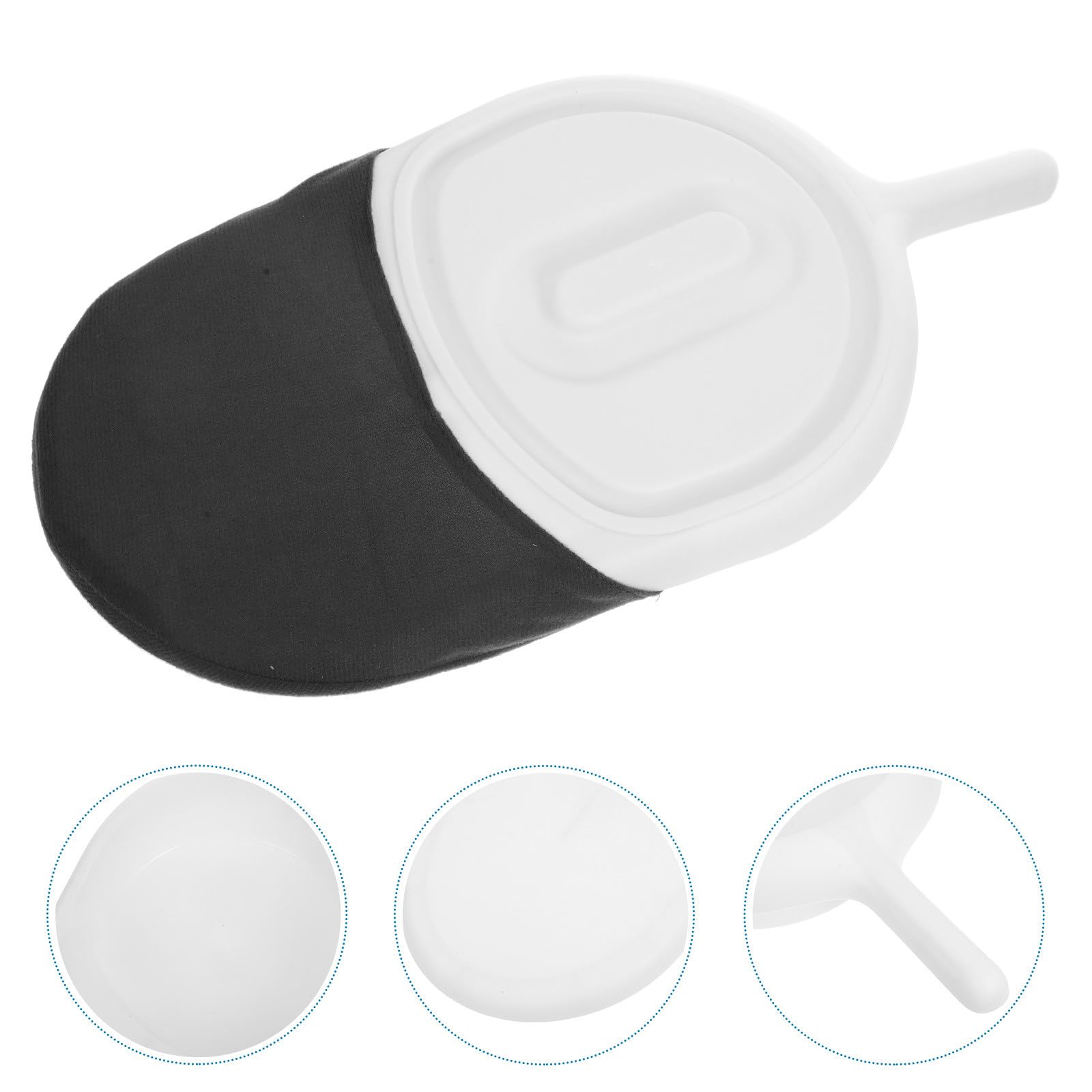 GARVALON Padella da Letto per Pazienti e Anziani Manico Vasino Portatile in Plastica Bianca Coperchio e Sedile Rimovibile Soluzione Pratica per Assistenza Domiciliare e Ospedaliera