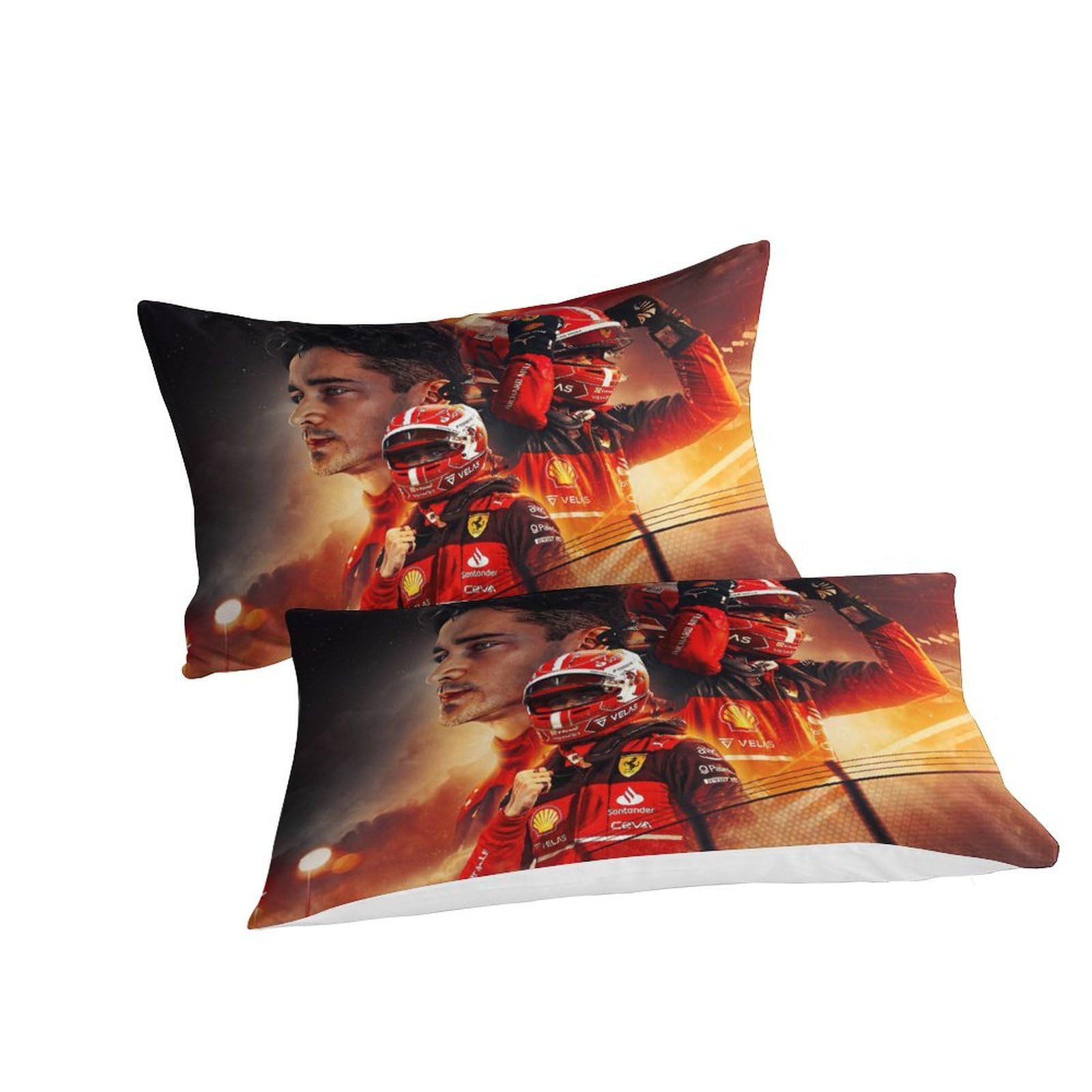 EOASNRTCB Charles Leclerc Housse De Couette Avec Fermeture Éclair - Microfibre Douce Respirante - Single 140x200cm