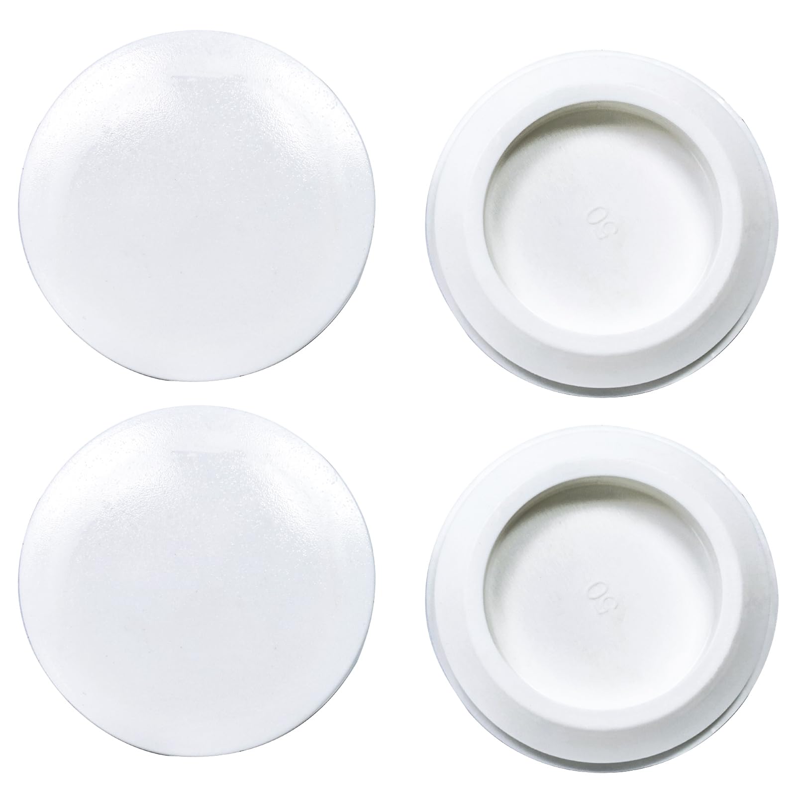 4 Pcs 50 mm Silicone Rubber Plugs for 50 mm (2") Round Holes