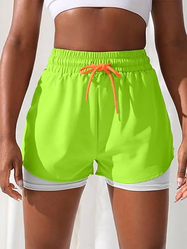 Miniatura 2 de YOAKUKA Pantalones cortos de entrenamiento 2 en 1 para mujer, para gimnasio, yoga, correr, ciclismo, tenis, faldas de verano