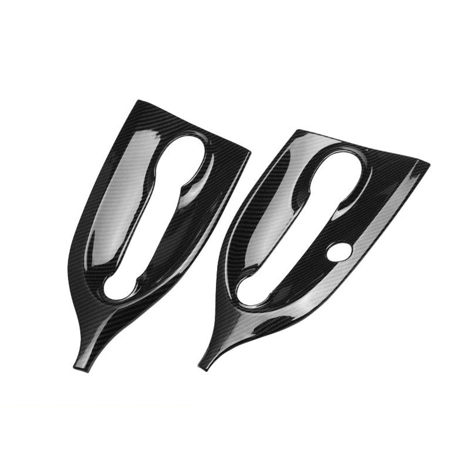 Kjhopy Carbon B Car Styling Carbon Fiber For Smart 453 For Fortwo Outer Door Bowl Handle Stickers Protection Covers Trim Exterior Door Handle(Carbon B)