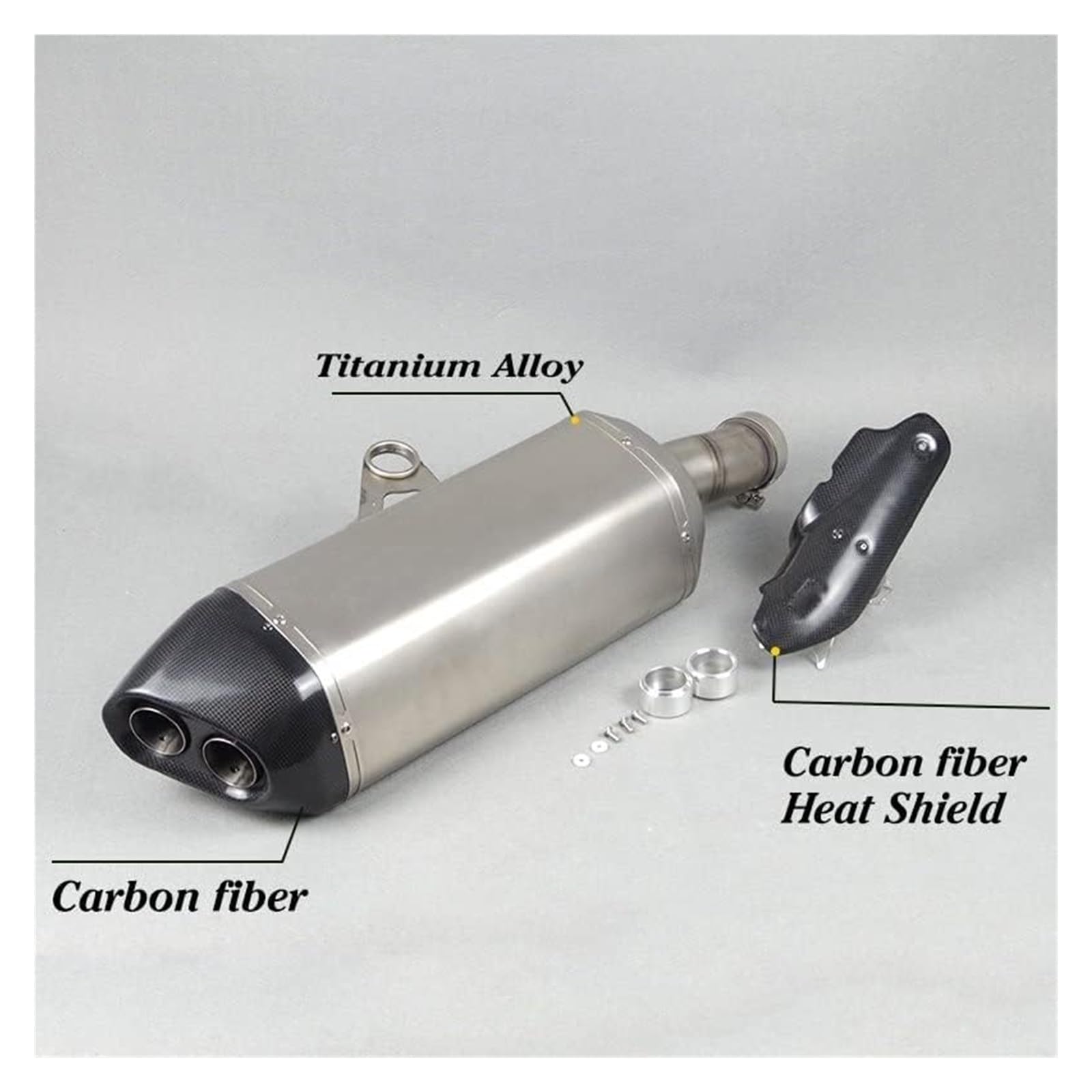 per BMW R1200gs R1250gs Silenziatore di Scarico per Motocicletta Escape con Scudo Termico in Fibra Carbonio E Tubo Db Killer Silenziatore Scarico Tubo