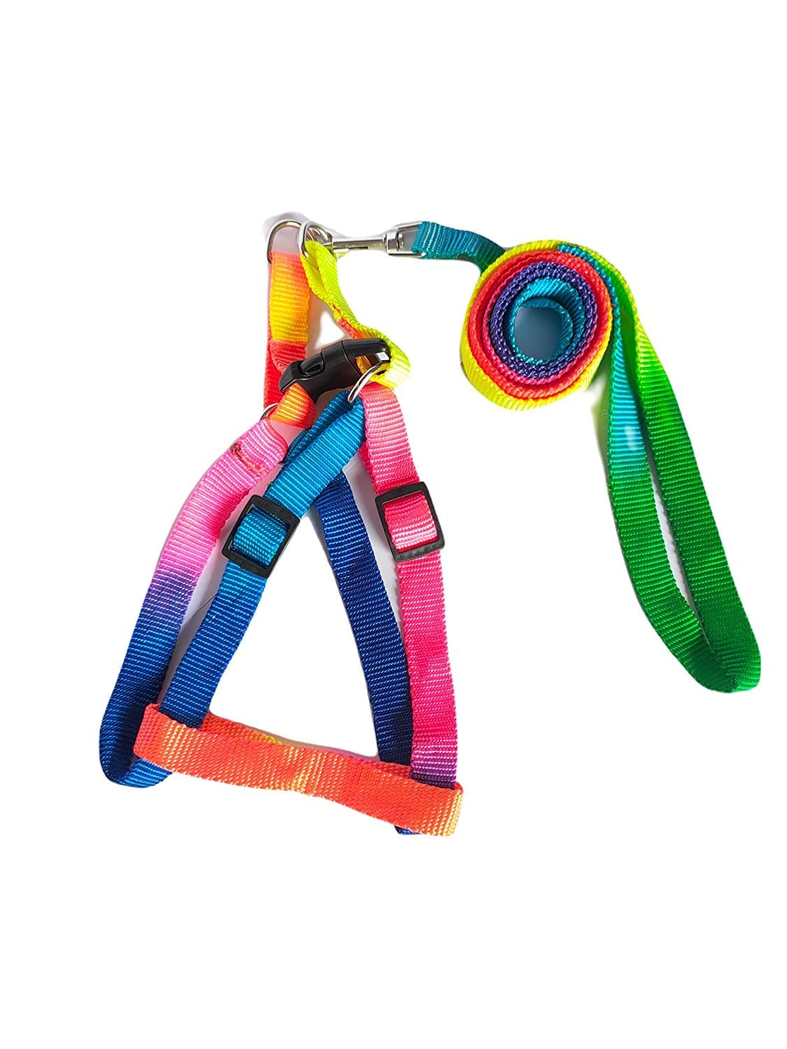 Petlicious & More® Rainbow Design 15mm Small Dogs & Puppy Harness & Leash Set for Mini Dogs & Puppies (Size - Small, Design - Rainbow) (B09SY5581N) Amazon Price History, Amazon Price Tracker
