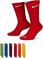 Nike Performance Cushion Crew Socks 6-Pack with Bag - Dri-FIT, Arch Support, Unisex Workout Comfort
