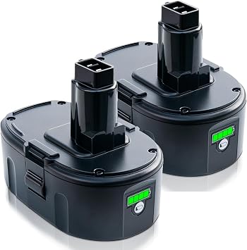 FSKE Upgraded 6500mAh Replacement for Dewalt 18V Battery XRP DC9096 2Pack