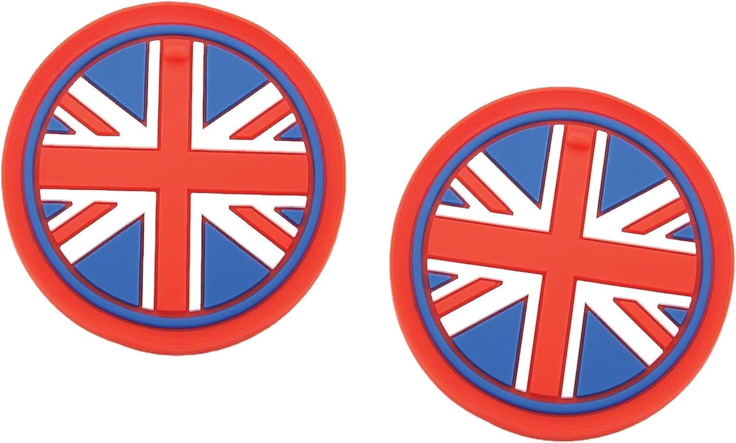 Union Jack UK Flag Style Soft Silicone Cup Holder Coasters compatible with MINI Cooper R55 R56 R57 R58 R59 73mm
