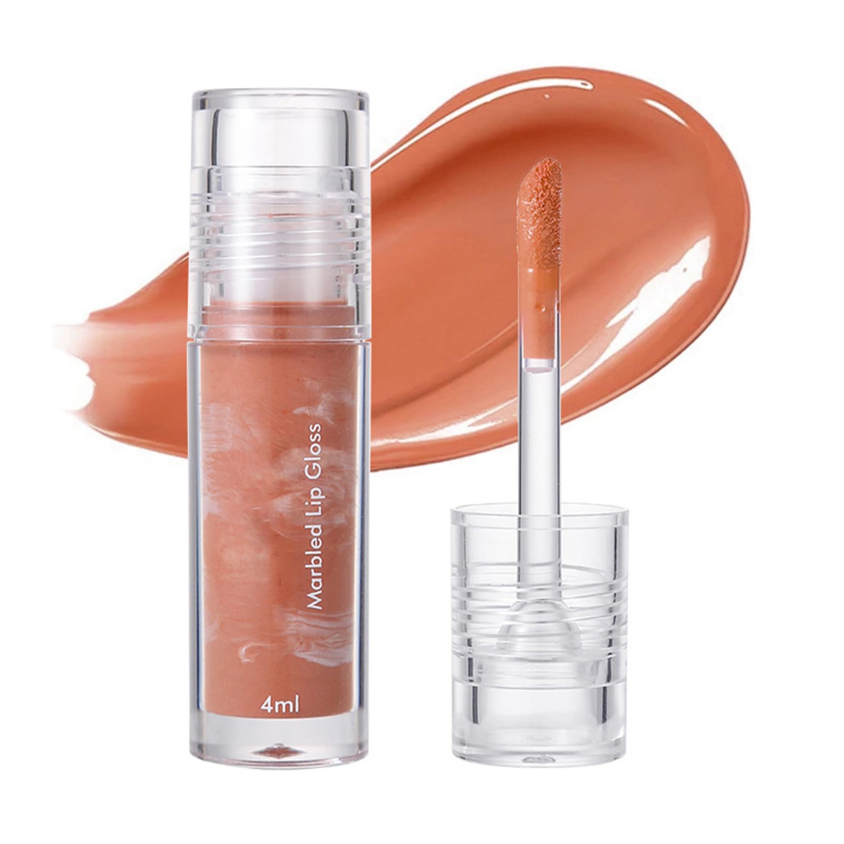 Lorilida Marble Finish Lip Gloss 3 5ML 1 Piece Hydrating Shiny Lip Gloss for Women Girls Long Lasting