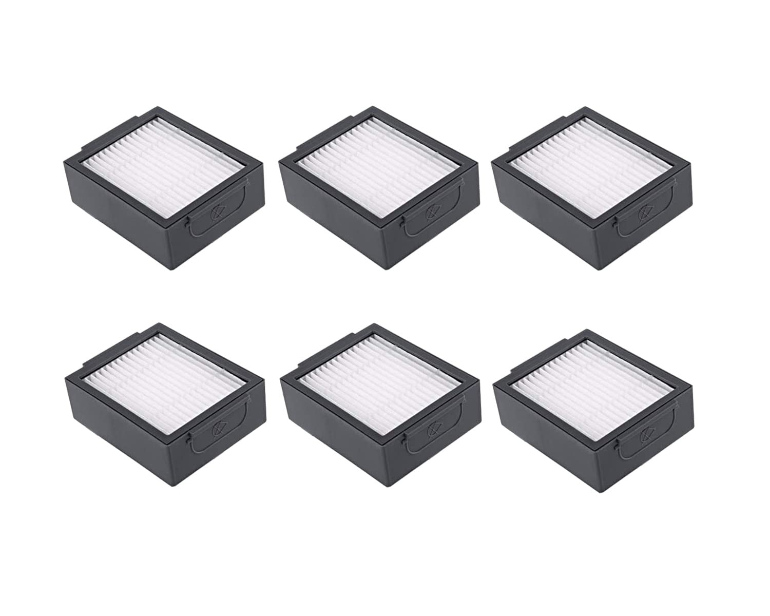 Fuyoda 6 Pack Upright Filters Replacement Compatible with irobot Roomba E&I Series E5(5150) E6(6198) i3(3150) i3+(3550) i4(4150) i4+ i6 i6+(6550) i7(7150) i7+(7550) i8 i8+ Plus Robot Vacuums