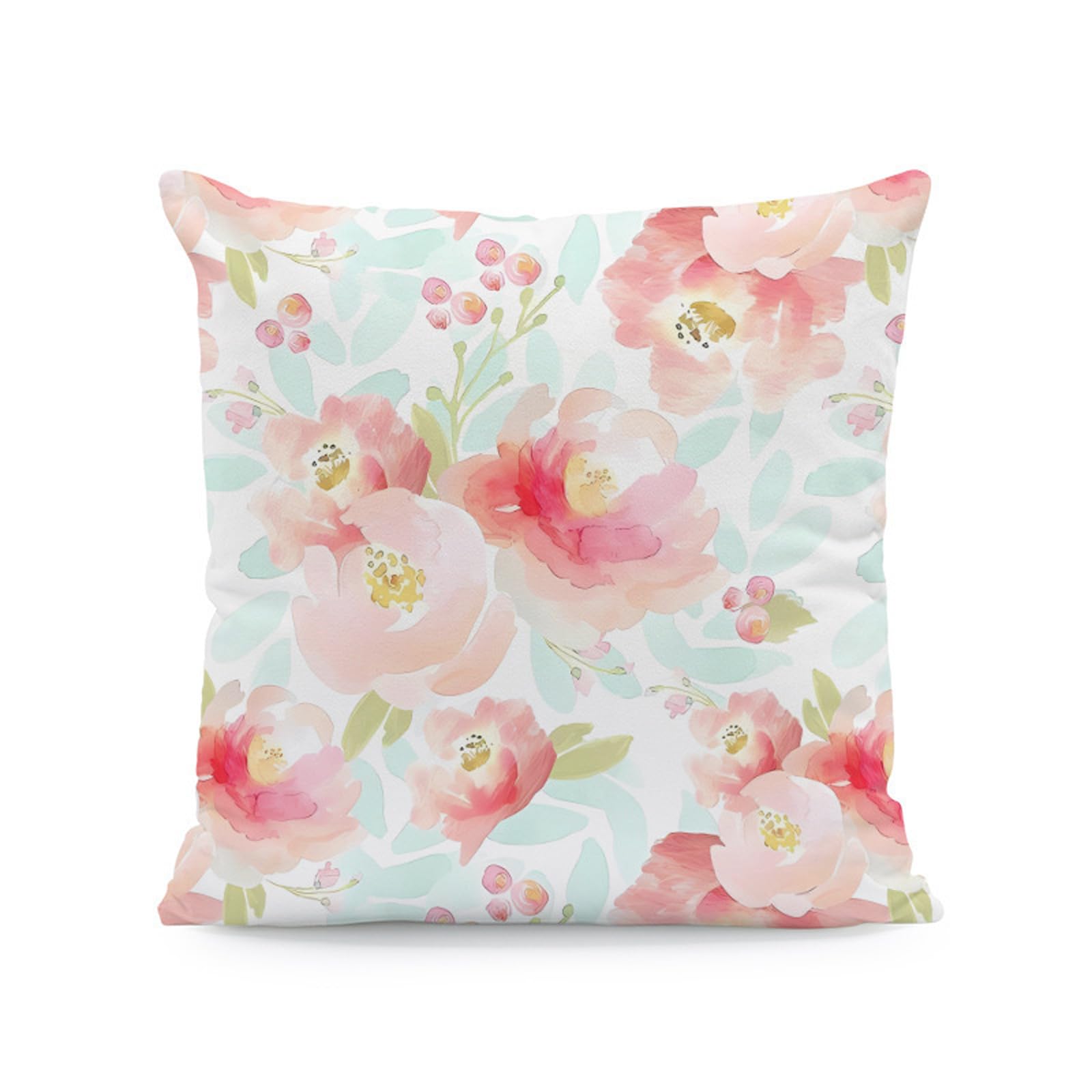 ZEPFJHE Decorative Pillow Cover 45 Cm Polyester Cushion Cover with Printed Front for Sofa Living Room Bedroom Accent Sofa Seating Accent