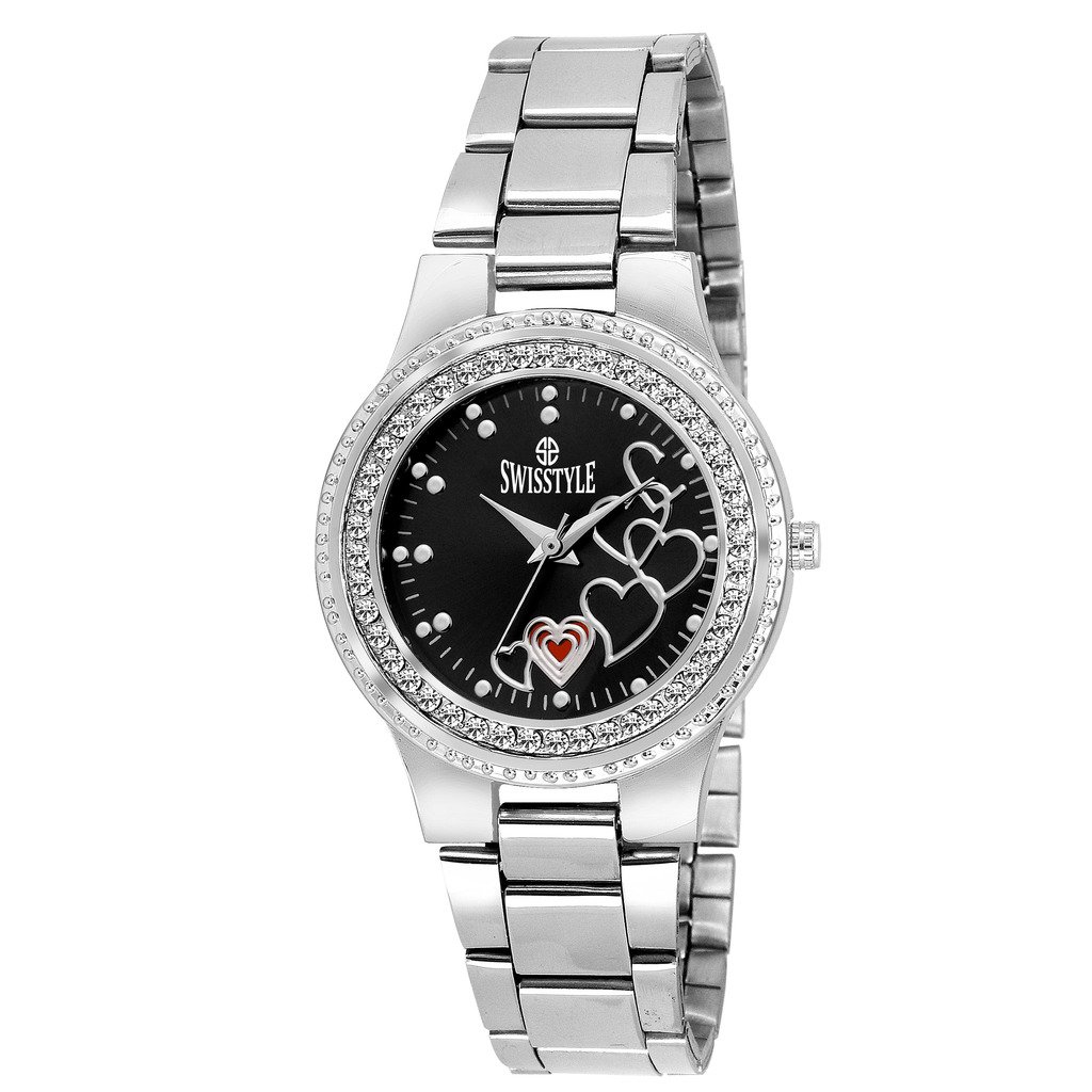 SWISSTYLE Charming Ladies Analog Watch-SS-LR636-BLK-CH (B0748C8DKN) Amazon Price History, Amazon Price Tracker