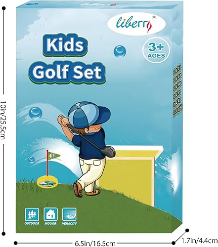 Miniatura 9 de Liberry Juego de golf para niños pequeños, palos de golf retráctiles para niños de 2, 3, 4, 5, juegos deportivos para interiores y exteriores