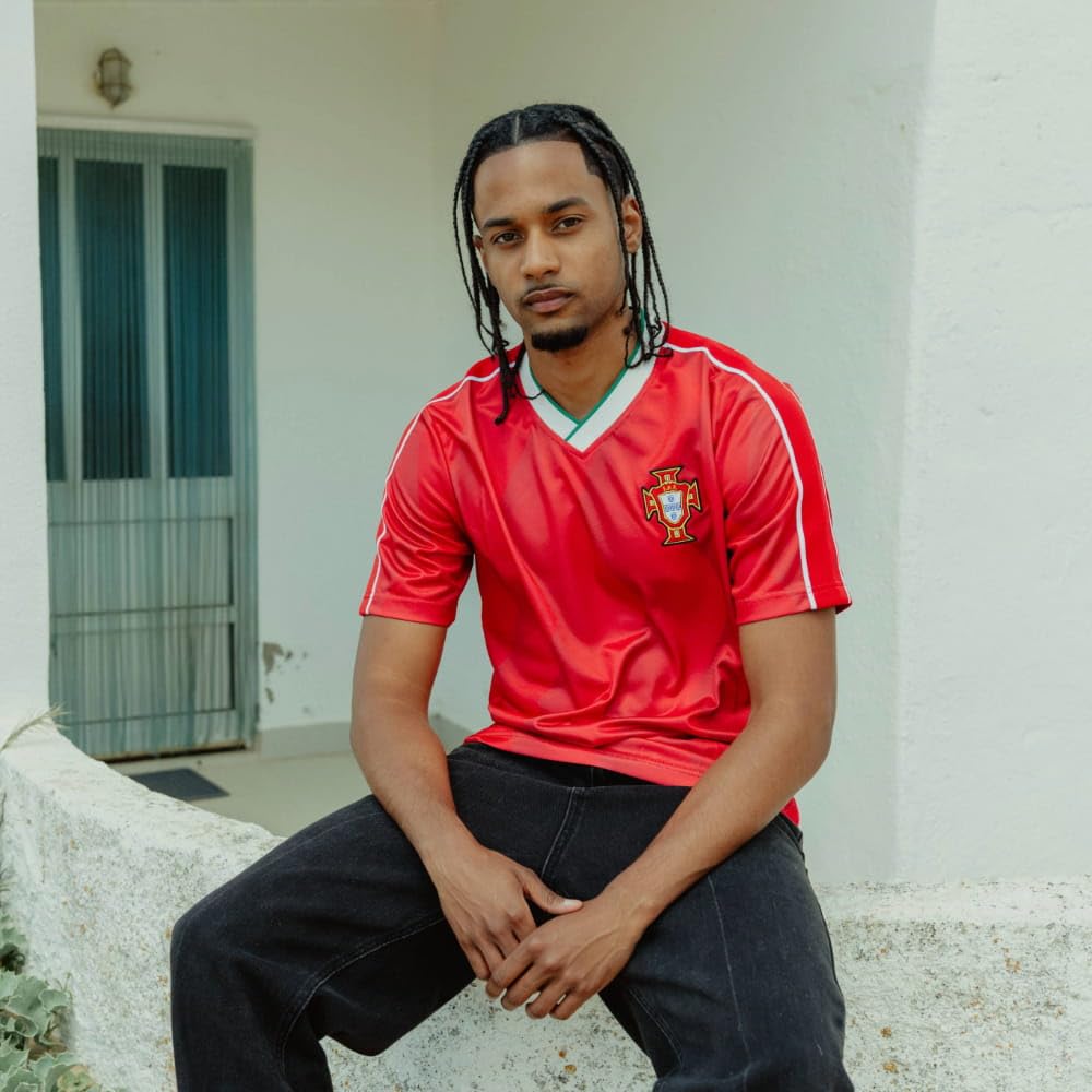 Copa - Portugal 1986 - Camiseta de Fútbol Retro - Hombre - Roja
