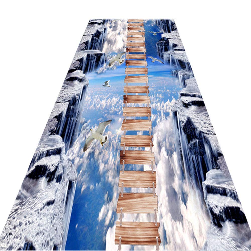 Tapis de couloir 3D antidérapant et lavable sur mesure pour maison