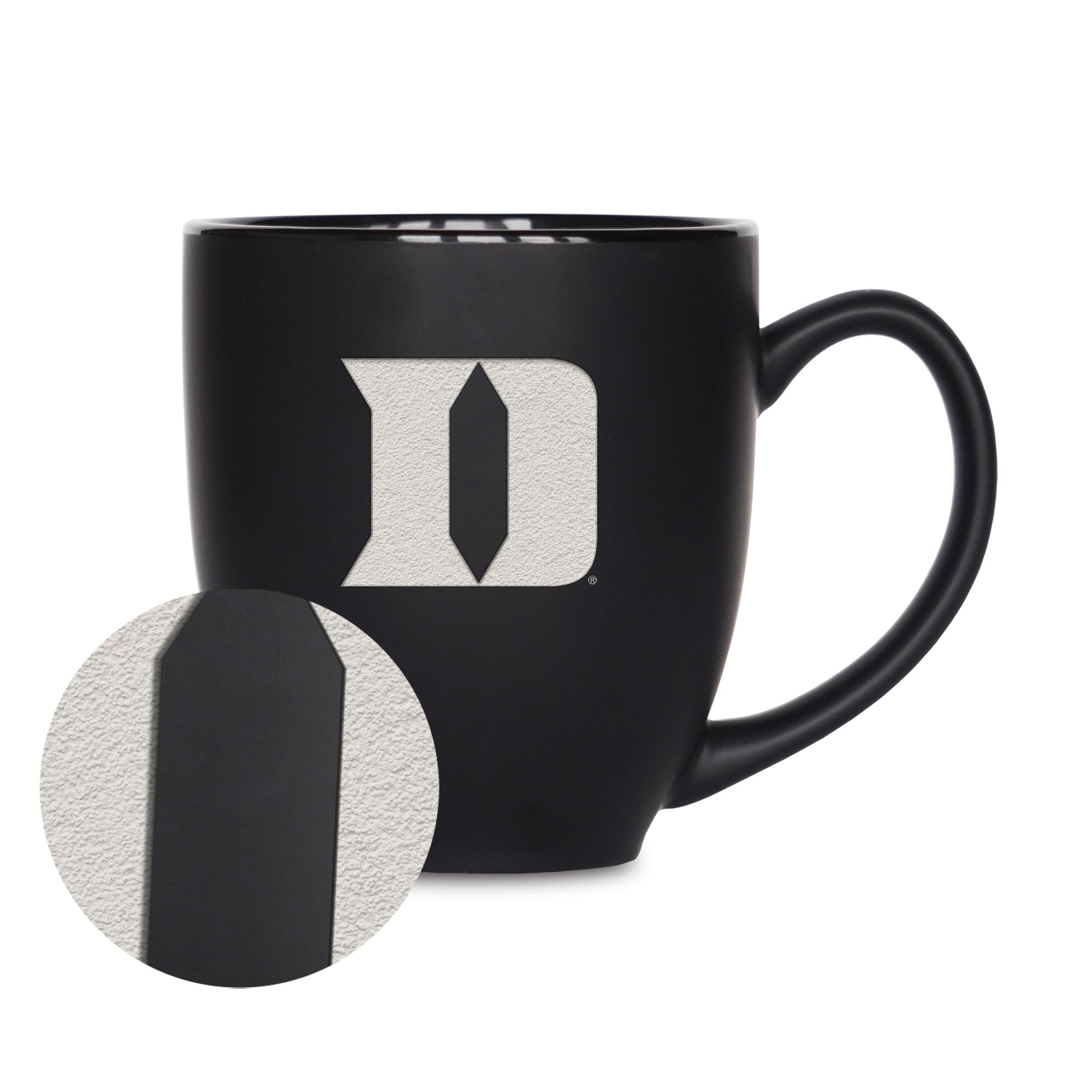 Cadeau NCAA Duke Blue Devils tasse bistrot noire gravée pour fans de basketball
