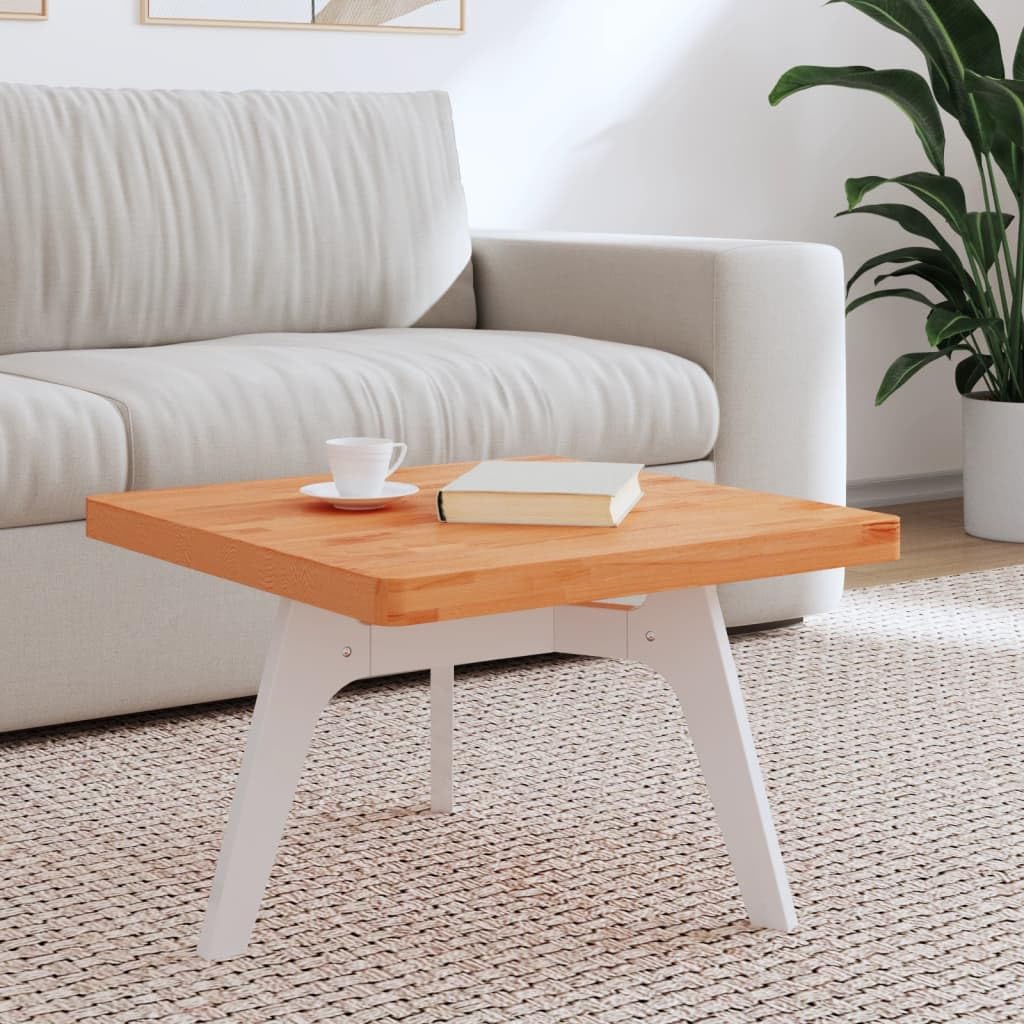 Piano da tavolo 60 x 60 x 4 cm, quadrato, legno massello di faggio laccato, per tavolino da caffè e progetti di mobili fai da te, ricambio durevole per scrivania
