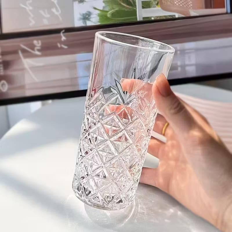 Image of PrimeWorld Premium Water & Juice 300ML Highball Glasses - Set of 6 | Lead-Free Crystal Tumblers for Water, Juice, Beer, Cocktails & Mixed Drinks | Elegant Glassware for Kitchen, Parties & Gift Use