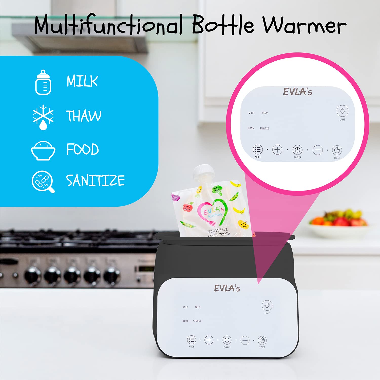 EVLA’S Baby Bottle Warmer, MultiFunction Feeding Bottle Warmer, Fast