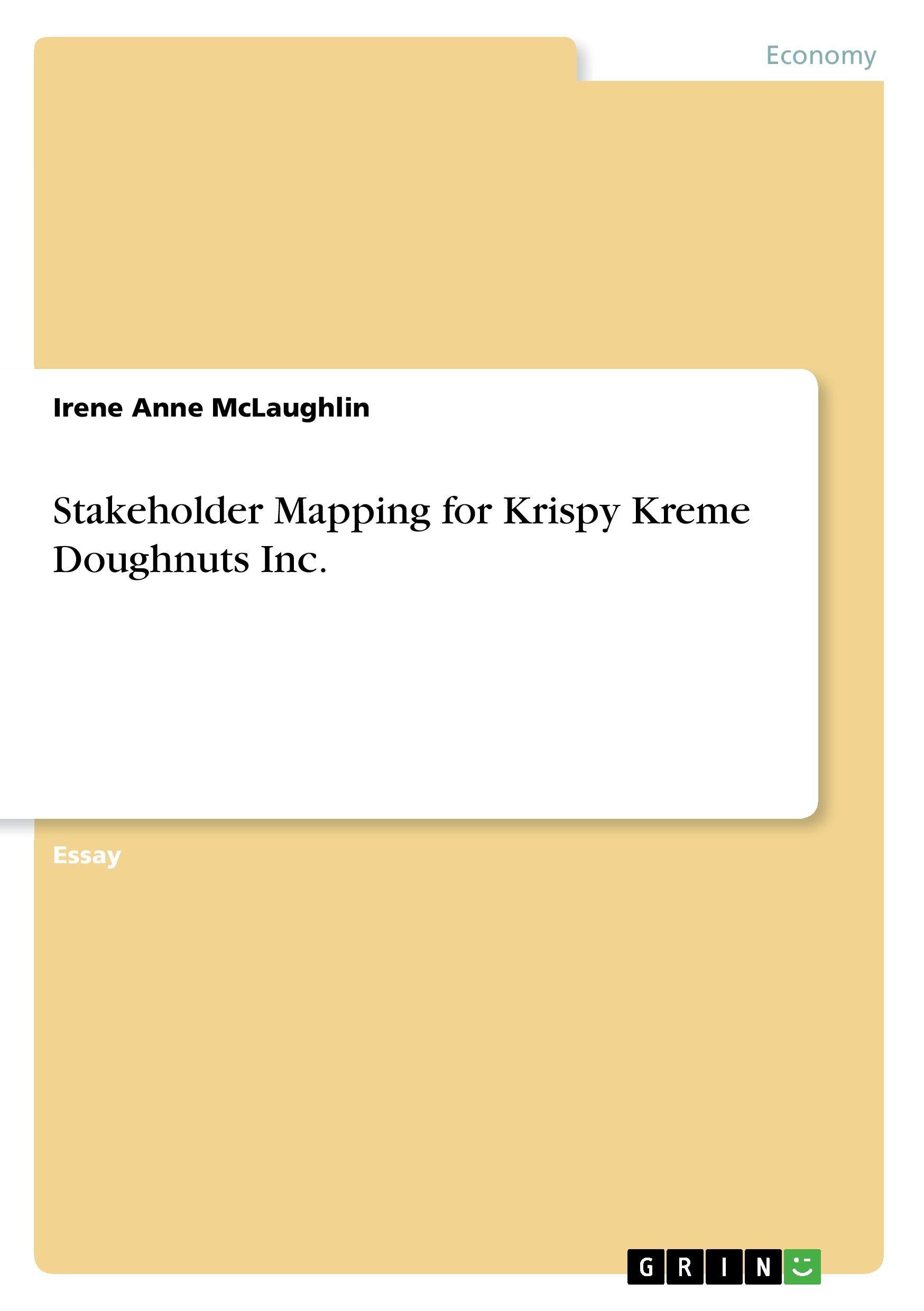 Stakeholder Mapping for Krispy Kreme Doughnuts Inc.