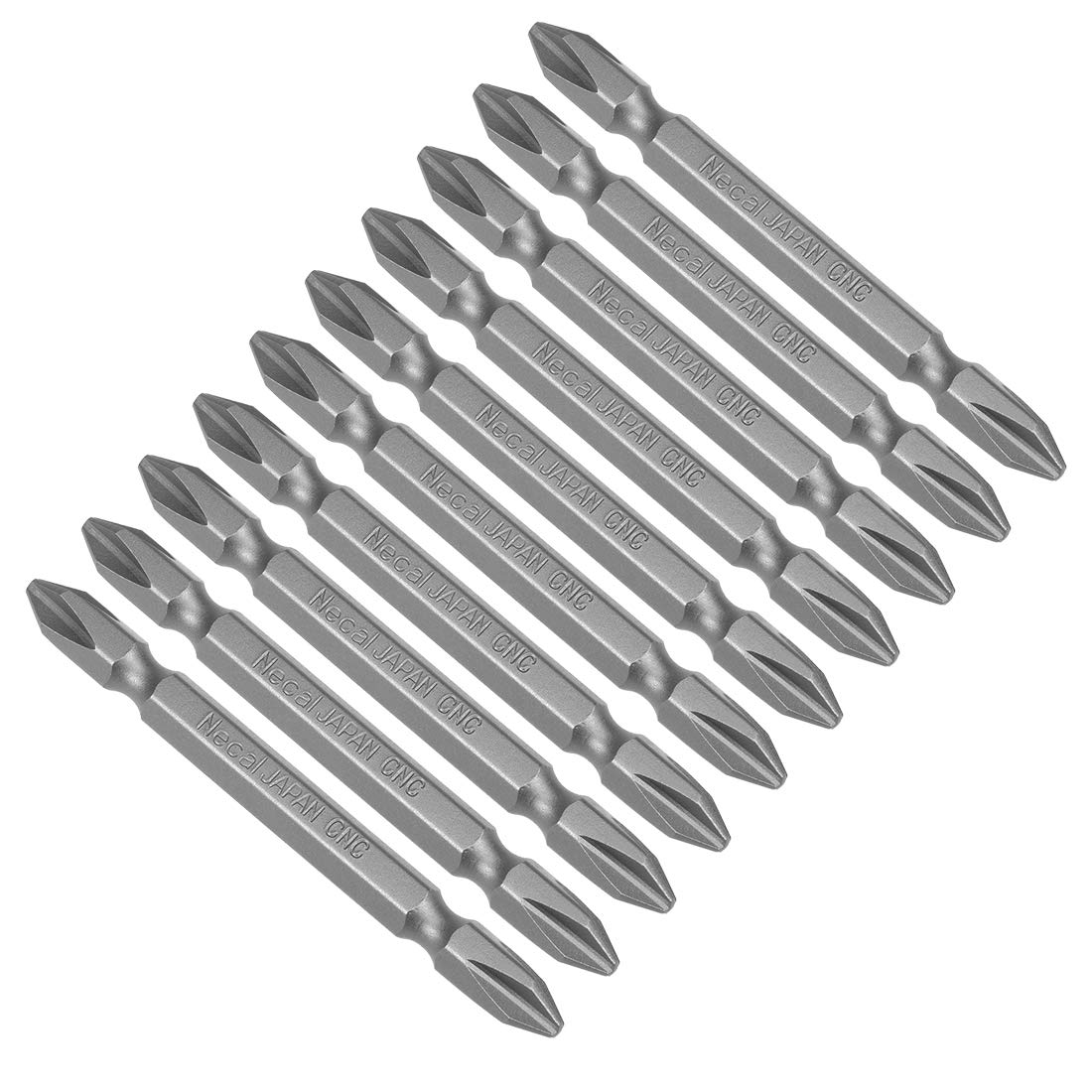 uxcell 10 Pcs PH2 Magnetic Phillips Double Head Screwdriver Bits