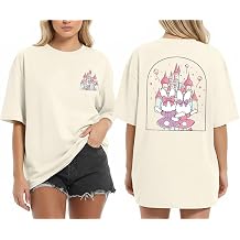 Magical Shirts for Women Princess Shirt Cute Oversized Graphic tees Family Vacation Tops