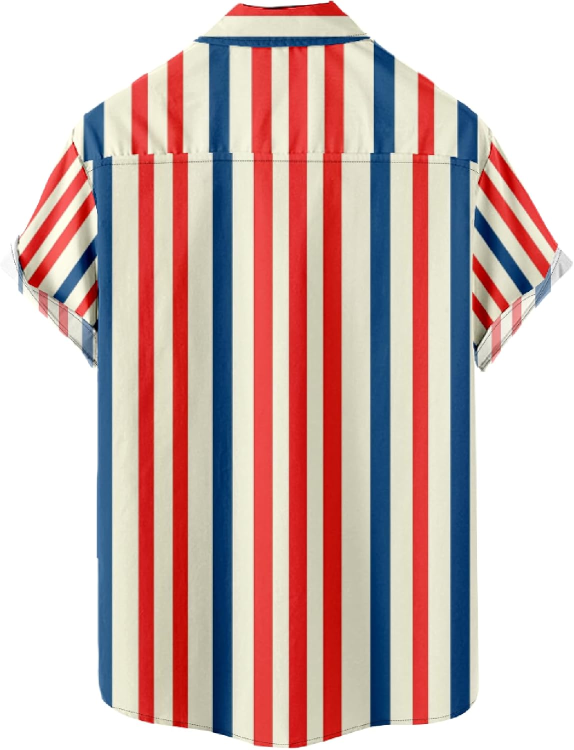 Men's Vintage Print Bowling Short Sleeve Button Down Casual Summer Cuban Beach Shirts Regular Fit Retro Hawaiian Blouse - Image 2