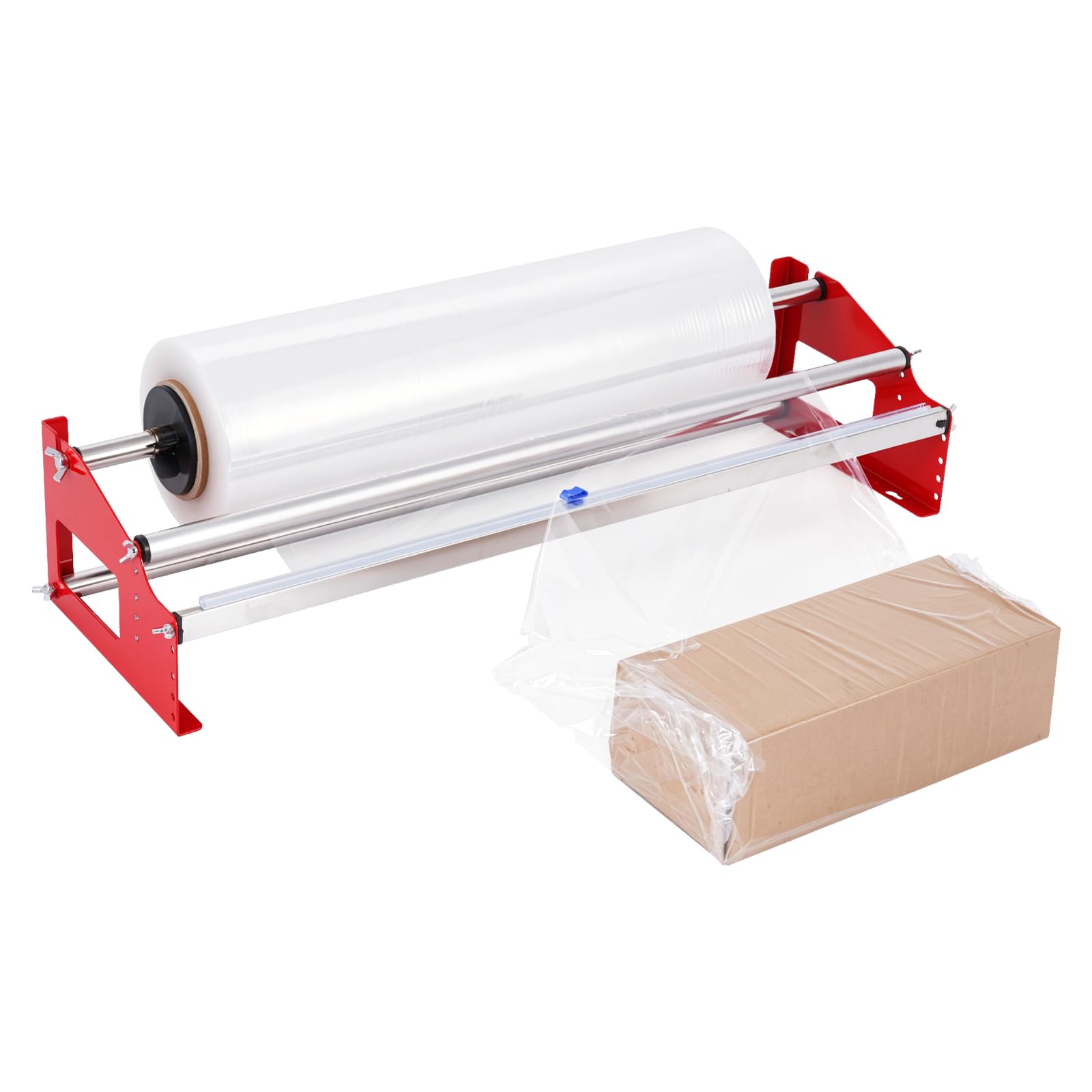 60 cm Tisch-Stretchfolien-Spender, Wandhalterung, Stretchfolien-Verpackungsmaschine, manueller Frischhaltefolienspender mit Cutter für Verpackung, Umzug und Versand