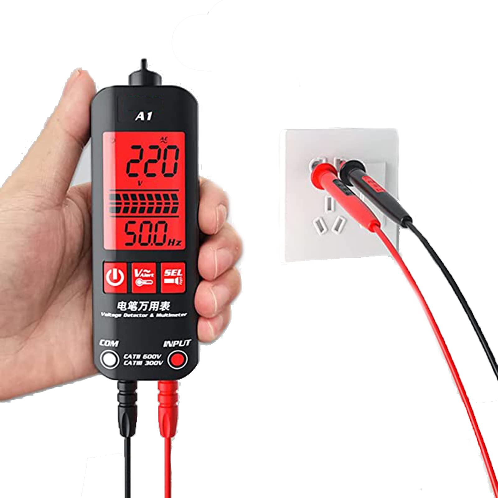 A1 Fully Automatic Anti-Burn Intelligent Digital Multimeter - Non Contact Voltage Detector/Electrical Tester Pen, Fast Accurately Measures Voltage, Current, Conductor On/Off