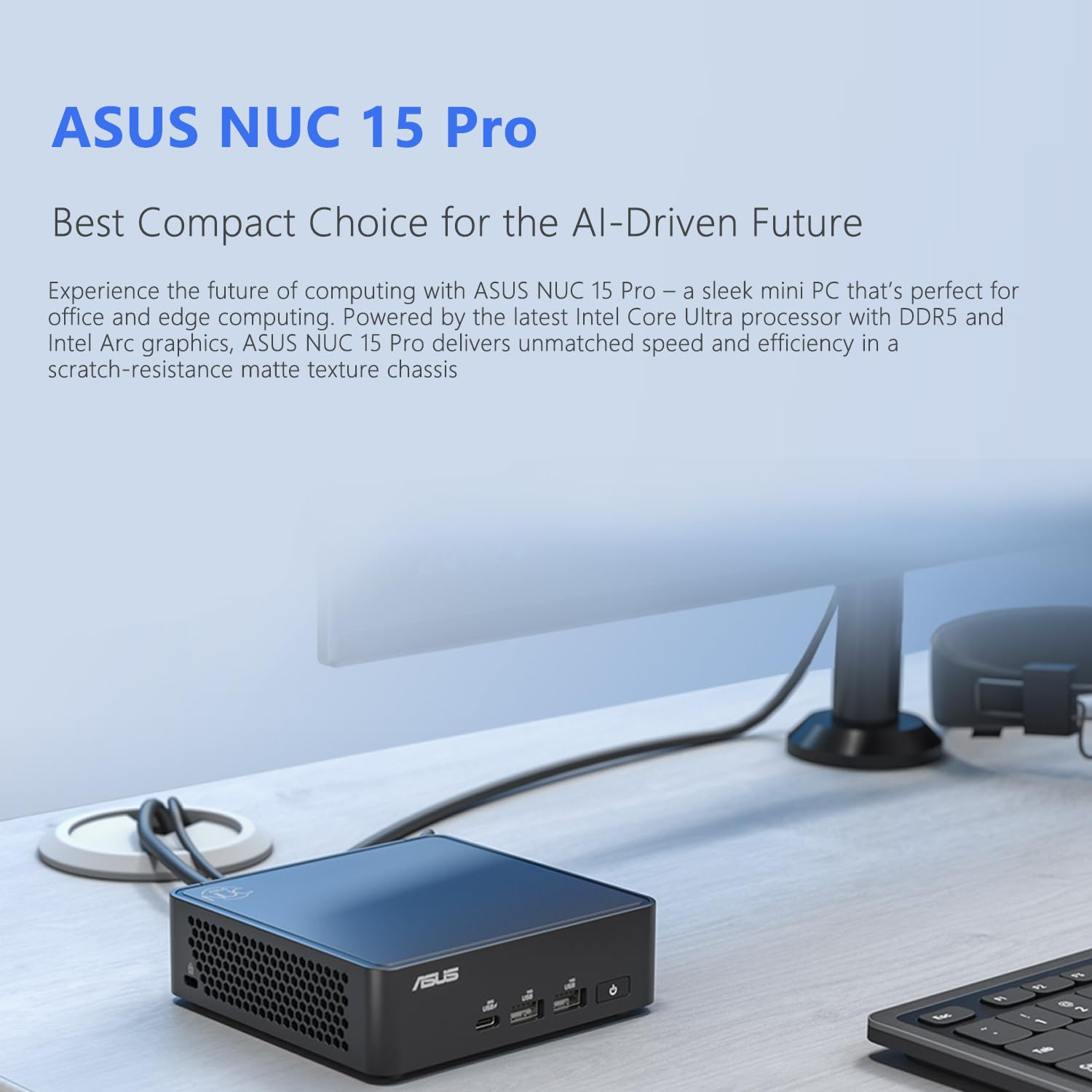 ASUS NUC 15 Pro Mini Desktop, Intel 14-Core Ultra 5 225H, 16GB