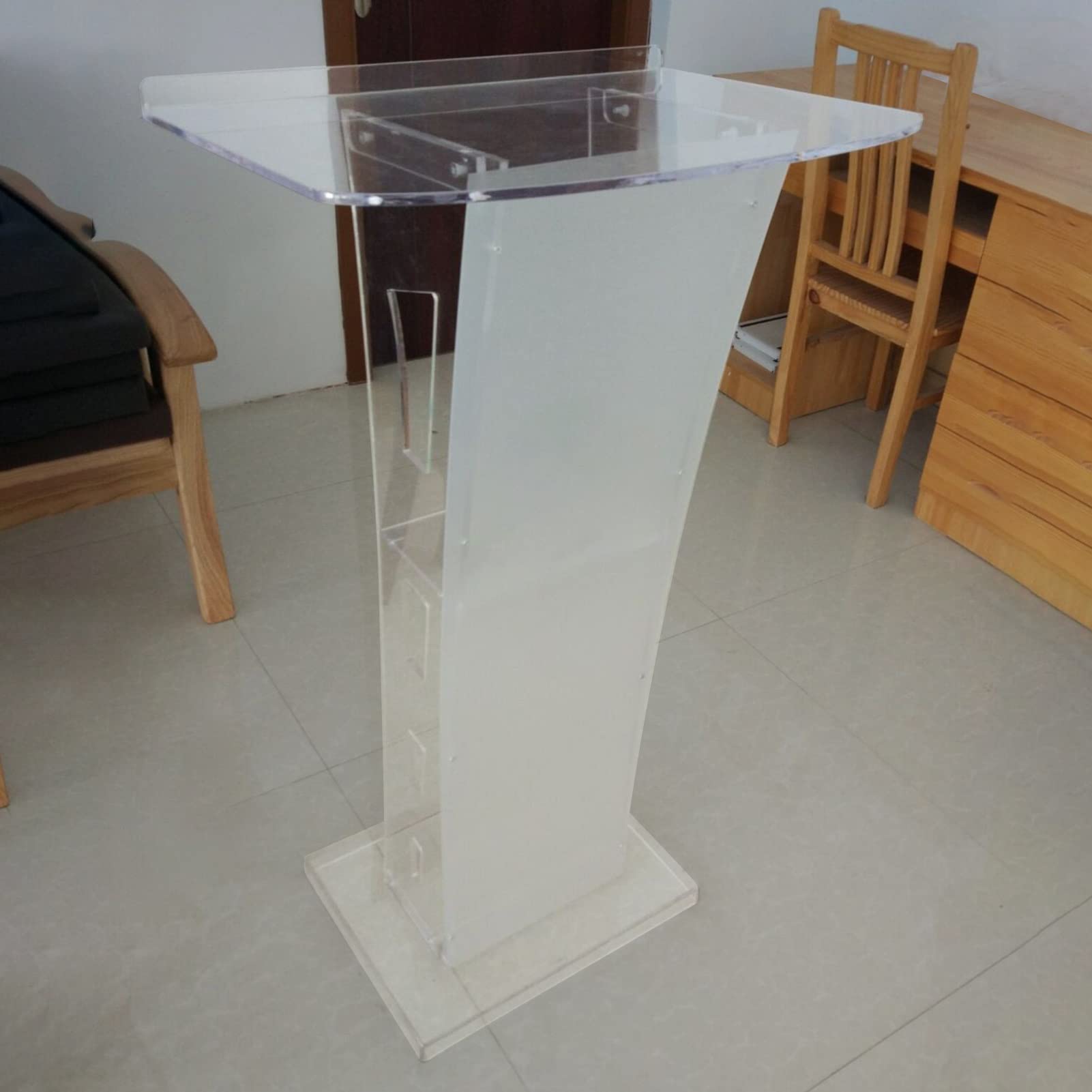 Buy Podium Stand Acrylic Lectern Podiums, Church Clear Pulpit Podium, Heavyduty Lecture Stand