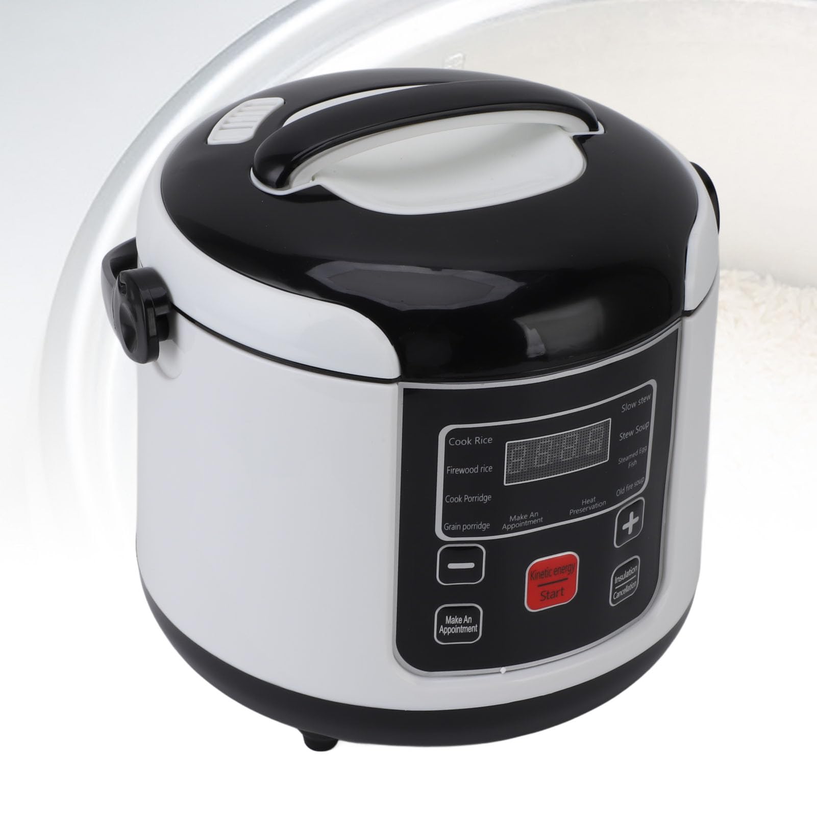 Mini Cuociriso, Cuociriso Personale Cuociriso Portatile Con Funzione Di Isolamento 24V 200W 2L Piccolo Cuociriso Da Viaggio Rivestimento Antiaderente Per Cottura Di Riso, Congee,