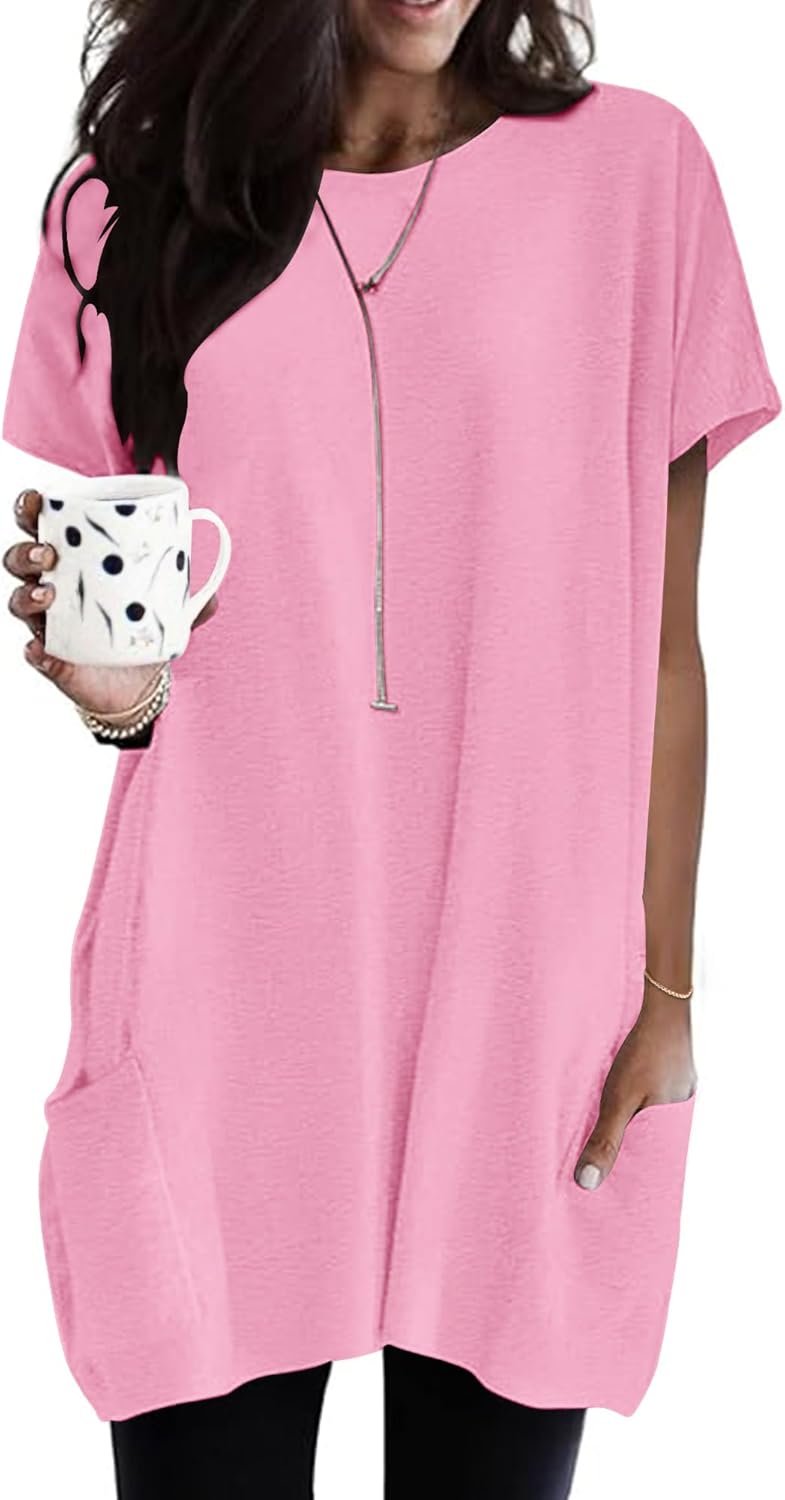 thumbnail image 2 of Plus Size Blouse For Women Women's Short Sleeve Tunic Loose Tops Casual Pleated Button Down Summer T Shirts Dressy Shirts 2 of 10