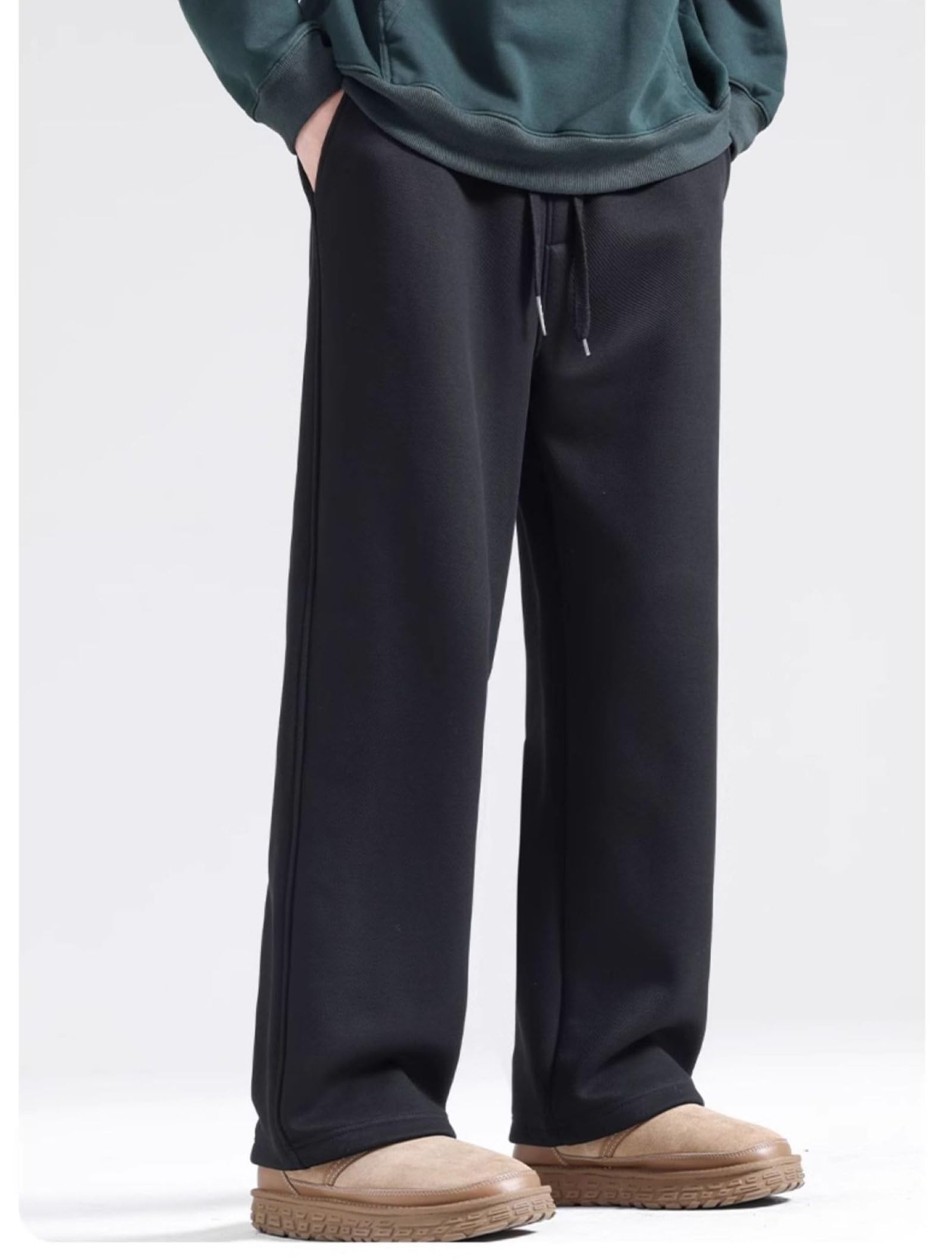 Pantaloni Dritti Estivi Per Gli Uomini Pantaloni Casual A Gamba Larga Coulisse Elastico in Vita Pantaloni Sportivi Sottili Larghi