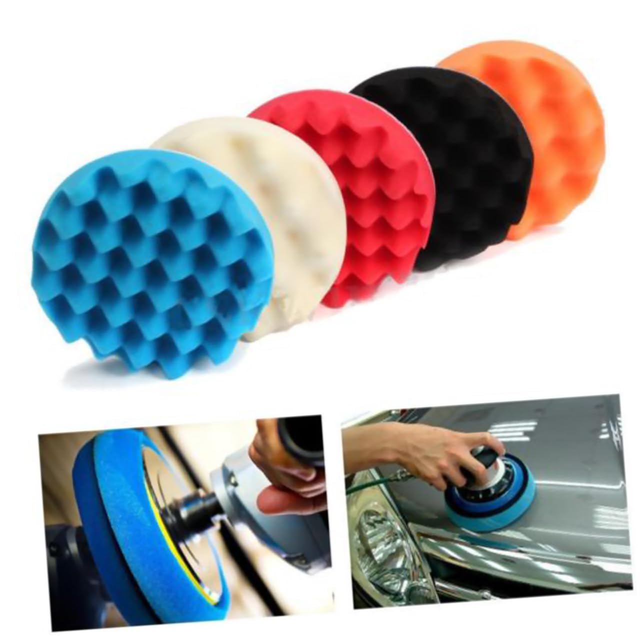 ULTECHNOVO 15 Stk Polierschwamm Pads Polierset für Autos Pad-Poliermaschine polierende Poliers Poliermaschine Auto für Auto Polierergriff-Stützplatte -Polieren Colorful