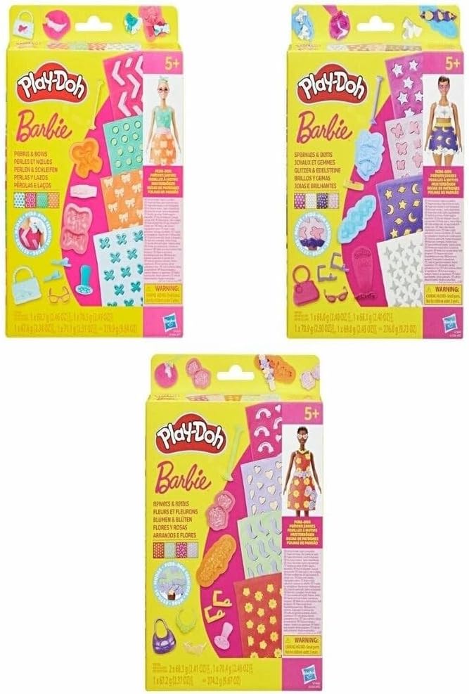 Hasbro Play Doh Barbie Designer Pattern Pack Toy Set