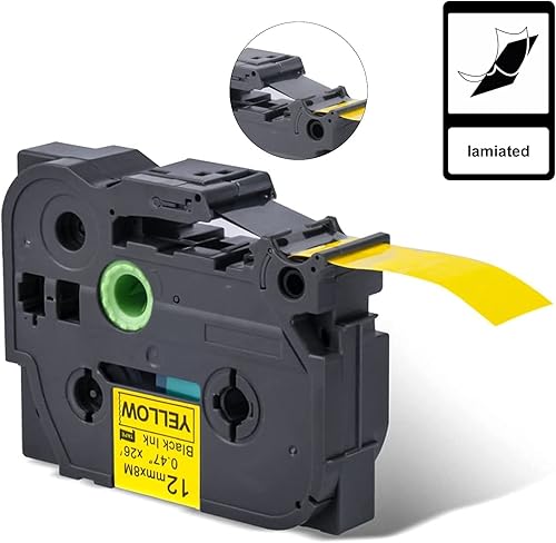 Miniatura 7 de Paquete de 4 cintas de repuesto para Brother TZe-231 de 0.472in, 0.47 pulgadas, color negro sobre blanco, cinta laminada compatible para