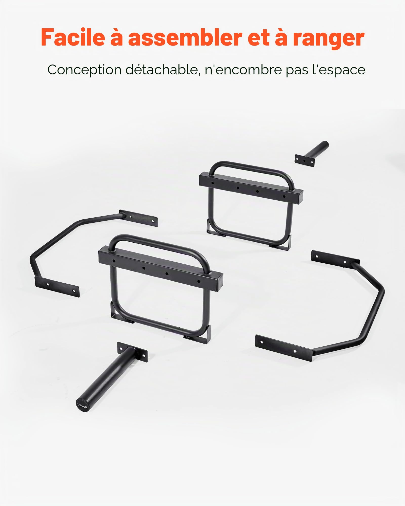 VEVOR Barre Hexagonale pour Disque de 5 cm, Trap Bar Charge 240 kg, Barre de Musculation Fitness pour Squats, Soulevés de Terre, Haussement d'Épaules et Haltérophilie, Salle de Sport, Noir